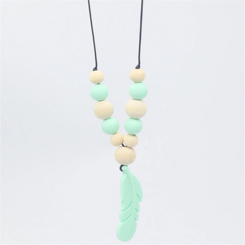 Baby Teething Necklace Food Grade Silicone Beads Long Chain Baby Goods Silicone Bead Nurse Gift For Baby Teether